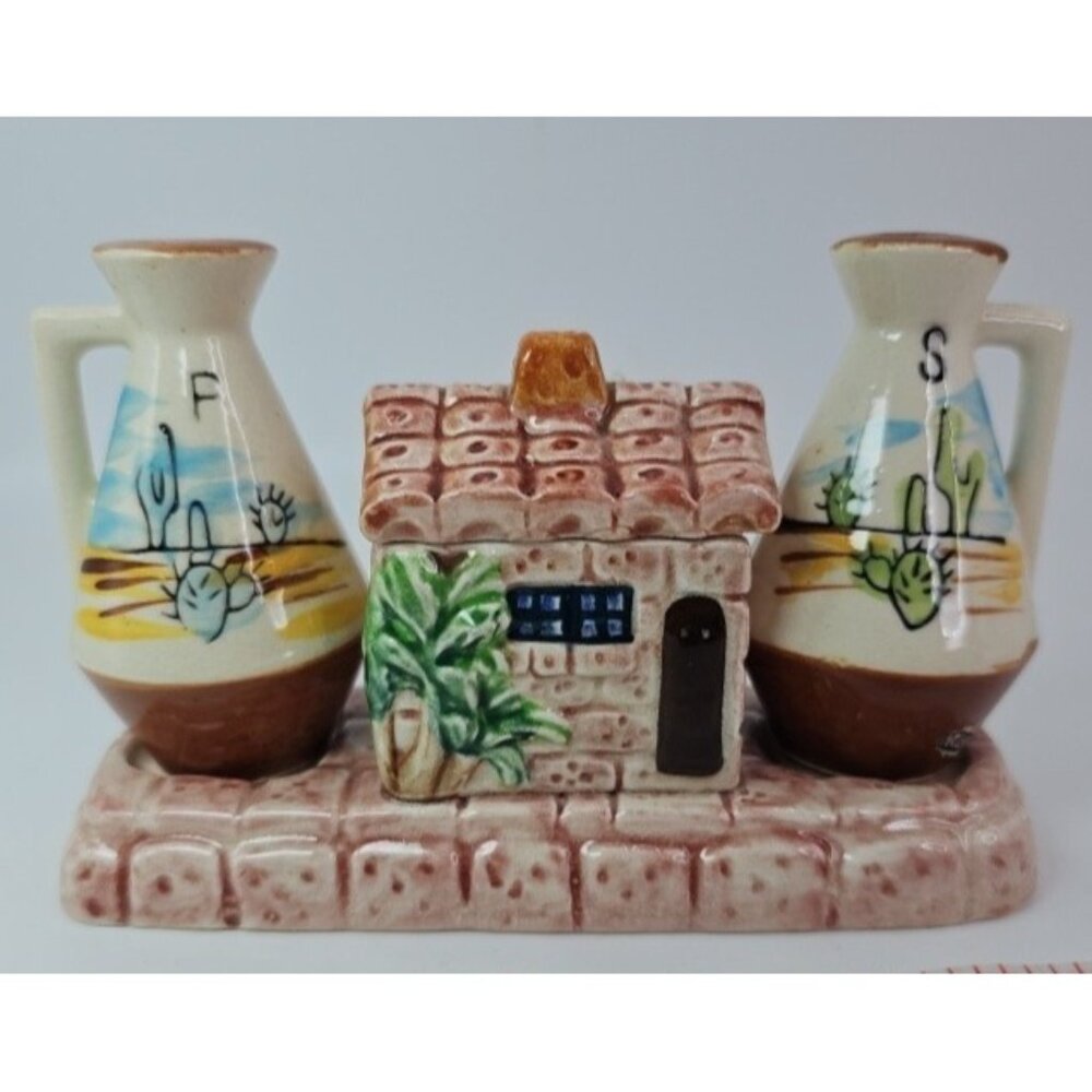 Vintage Hand Painted Shafford Japan Figurine Salt Pepper Shaker Mother Goose Set